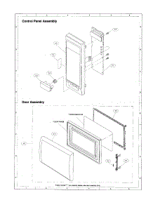 Control Panel And Door parts for Sharp Countertop Microwave R-4A95 from AppliancePartsPros.com