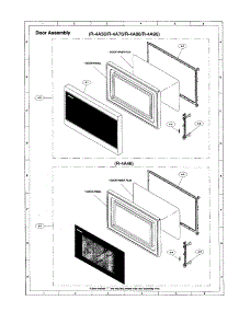 Door parts for Sharp Countertop Microwave R-4A96 from AppliancePartsPros.com