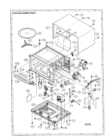 Oven And Cabinet parts for Sharp Countertop Microwave R-4B97 from AppliancePartsPros.com