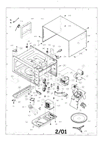 Cavity Assembly R-H85 parts for Sharp Countertop Microwave R-4H85 from AppliancePartsPros.com