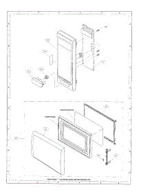 Control Panel And Door parts for Sharp Countertop Microwave R-4H85 from AppliancePartsPros.com
