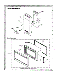 Control Panel / Door parts for Sharp Countertop Microwave R-4X84 from AppliancePartsPros.com