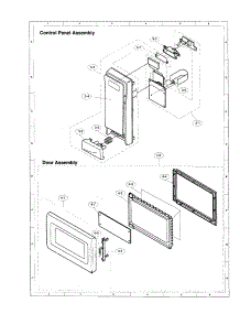 Control Panel / Door parts for Sharp Countertop Microwave R-508AK from AppliancePartsPros.com
