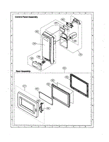 Control Panel / Door parts for Sharp Countertop Microwave R-509BK from AppliancePartsPros.com