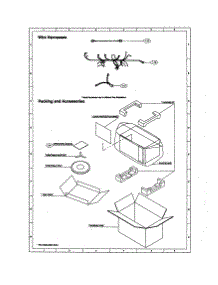 Wire Harnesses / Packing / Accessories parts for Sharp Countertop Microwave R-509BK from AppliancePartsPros.com