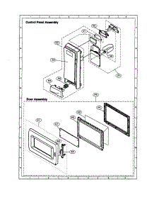 Control Panel / Door parts for Sharp Countertop Microwave R-510BW from AppliancePartsPros.com