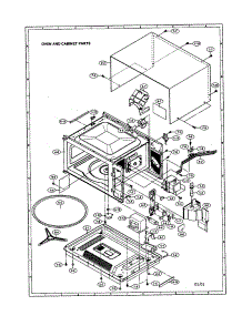 Oven And Cabinet parts for Sharp Countertop Microwave R-510CK from AppliancePartsPros.com