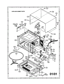 Oven And Cabinet parts for Sharp Countertop Microwave R-519CK from AppliancePartsPros.com