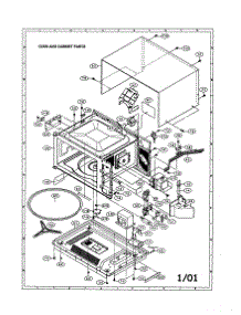 Oven And Cabinet parts for Sharp Countertop Microwave R-520DK from AppliancePartsPros.com