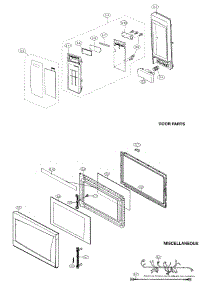 Door / Control parts for Sharp Countertop Microwave R-520LW from AppliancePartsPros.com