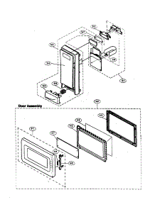Control Panel / Door Assembly parts for Sharp Countertop Microwave R-530AW from AppliancePartsPros.com