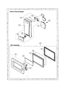 Control Panel / Door parts for Sharp Countertop Microwave R-530BK from AppliancePartsPros.com