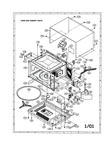 Oven And Cabinet parts for Sharp Countertop Microwave R-540DW from AppliancePartsPros.com