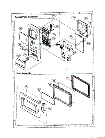 Control Panel / Door parts for Sharp Countertop Microwave R-590BK from AppliancePartsPros.com