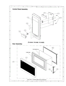 Control Panel And Door parts for Sharp Countertop Microwave R-5A86 from AppliancePartsPros.com