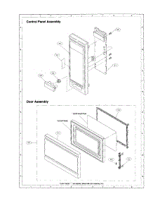 Control Panel And Door parts for Sharp Countertop Microwave R-5A95 from AppliancePartsPros.com
