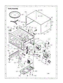 Cavity Assembly parts for Sharp Countertop Microwave R-5A96 from AppliancePartsPros.com