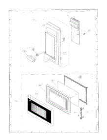 Control Panel And Door parts for Sharp Countertop Microwave R-5A97 from AppliancePartsPros.com