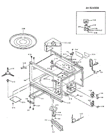 Cavity Assembly parts for Sharp Countertop Microwave R-5H11 from AppliancePartsPros.com