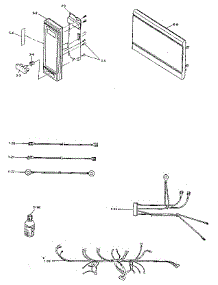 Control Panel And Door parts for Sharp Countertop Microwave R-5H11 from AppliancePartsPros.com