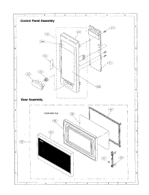 Control Panel / Door parts for Sharp Countertop Microwave R-5H16 from AppliancePartsPros.com