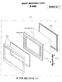 Door parts for Sharp Countertop Microwave R-5H83 from AppliancePartsPros.com