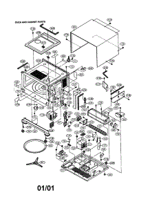 Oven And Cabinet parts for Sharp Countertop Microwave R-610DK from AppliancePartsPros.com