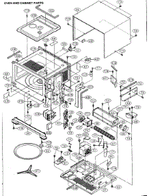 Oven / Cabinet parts for Sharp Countertop Microwave R-610DSA from AppliancePartsPros.com