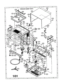 Oven And Cabinet parts for Sharp Countertop Microwave R-630DK from AppliancePartsPros.com