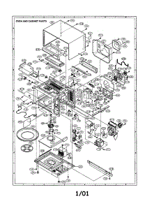 Oven And Cabinet parts for Sharp Countertop Microwave R-820BW from AppliancePartsPros.com