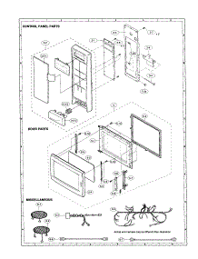 Control Panel And Door parts for Sharp Countertop Microwave R-930AW from AppliancePartsPros.com