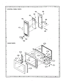 Control Panel And Door parts for Sharp Countertop Microwave R-9H83 from AppliancePartsPros.com