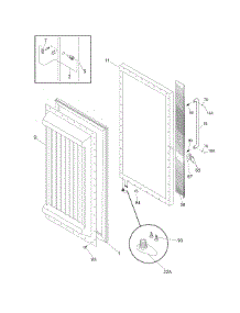 Door parts for Crosley Refrigerator R22CWF4 from AppliancePartsPros.com