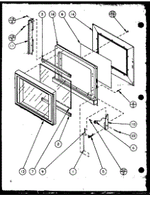 Door parts for Amana Countertop Microwave R310T-P7766519M from AppliancePartsPros.com