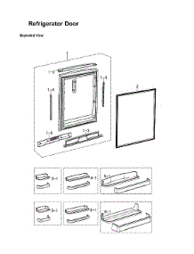 Refrigerator Door Parts parts for Samsung Bottom-Mount Refrigerator RB195ABBP/XAA-00 from AppliancePartsPros.com
