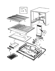 Freezer Compartment parts for Magic Chef Top-Mount Refrigerator RB21KA-4AT-CL72A from AppliancePartsPros.com