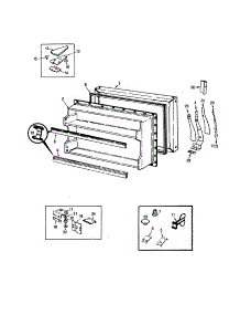 Freezer Door parts for Magic Chef Top-Mount Refrigerator RB21KA-4AT-CL72A from AppliancePartsPros.com