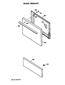 Door parts for Hot Point Electric Range RB524*R1 from AppliancePartsPros.com