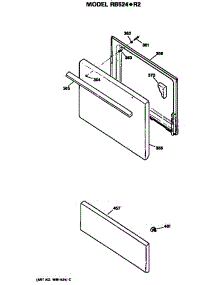 Door parts for Hot Point Electric Range RB524*R2 from AppliancePartsPros.com
