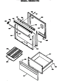 Door And Drawer parts for Hot Point Electric Range RB525G*R2 from AppliancePartsPros.com
