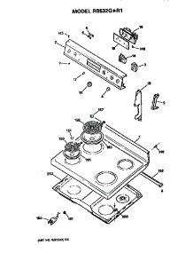 Control And Cooktop parts for Hot Point Electric Range RB532G*R1 from AppliancePartsPros.com