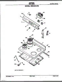 Control And Cooktop parts for Hot Point Electric Range RB532G*R2 from AppliancePartsPros.com