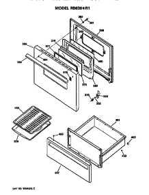Door And Drawer parts for Hot Point Electric Range RB636*R1 from AppliancePartsPros.com