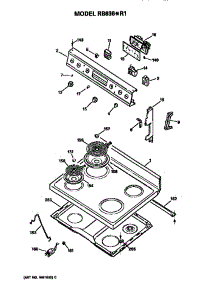 Control And Cooktop parts for Hot Point Electric Range RB636*R1 from AppliancePartsPros.com