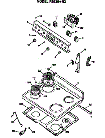Control And Cooktop parts for Hot Point Electric Range RB636*R2 from AppliancePartsPros.com