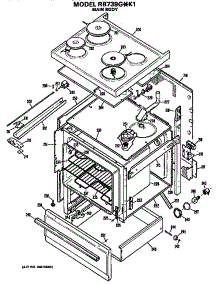 Main Body parts for Hot Point Electric Range RB739G*K1 from AppliancePartsPros.com