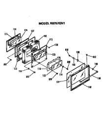 Door parts for Hot Point Electric Range RB757GN1KK from AppliancePartsPros.com