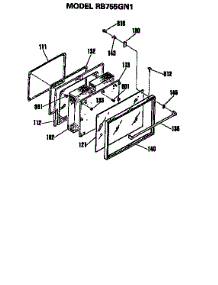 Door parts for Hot Point Electric Range RB757GN1KK from AppliancePartsPros.com