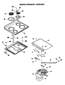 Cooktop And Door Lock parts for Hot Point Electric Range RB757GN1KK from AppliancePartsPros.com