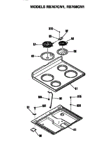 Cooktop parts for Hot Point Electric Range RB767GN1KK from AppliancePartsPros.com